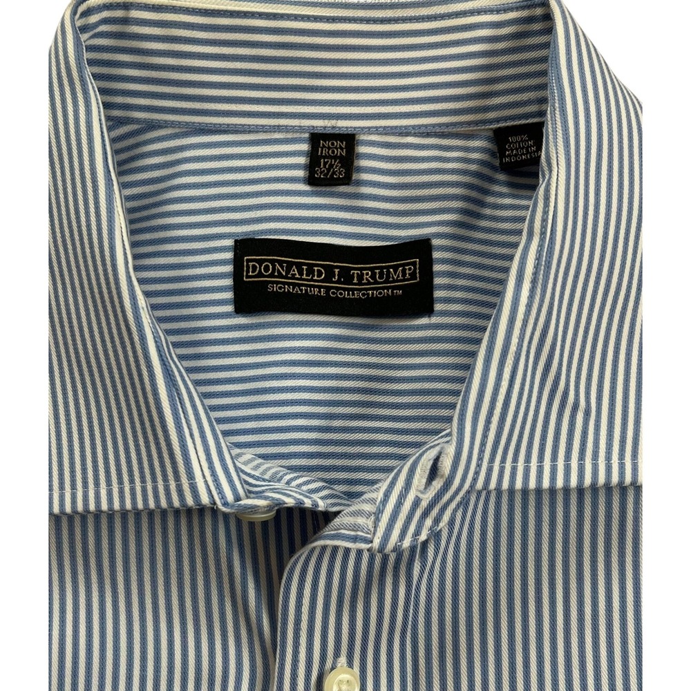 Donald Trump Signature Collection Button Down Dress Shirt Non Iron 17.5-32/33